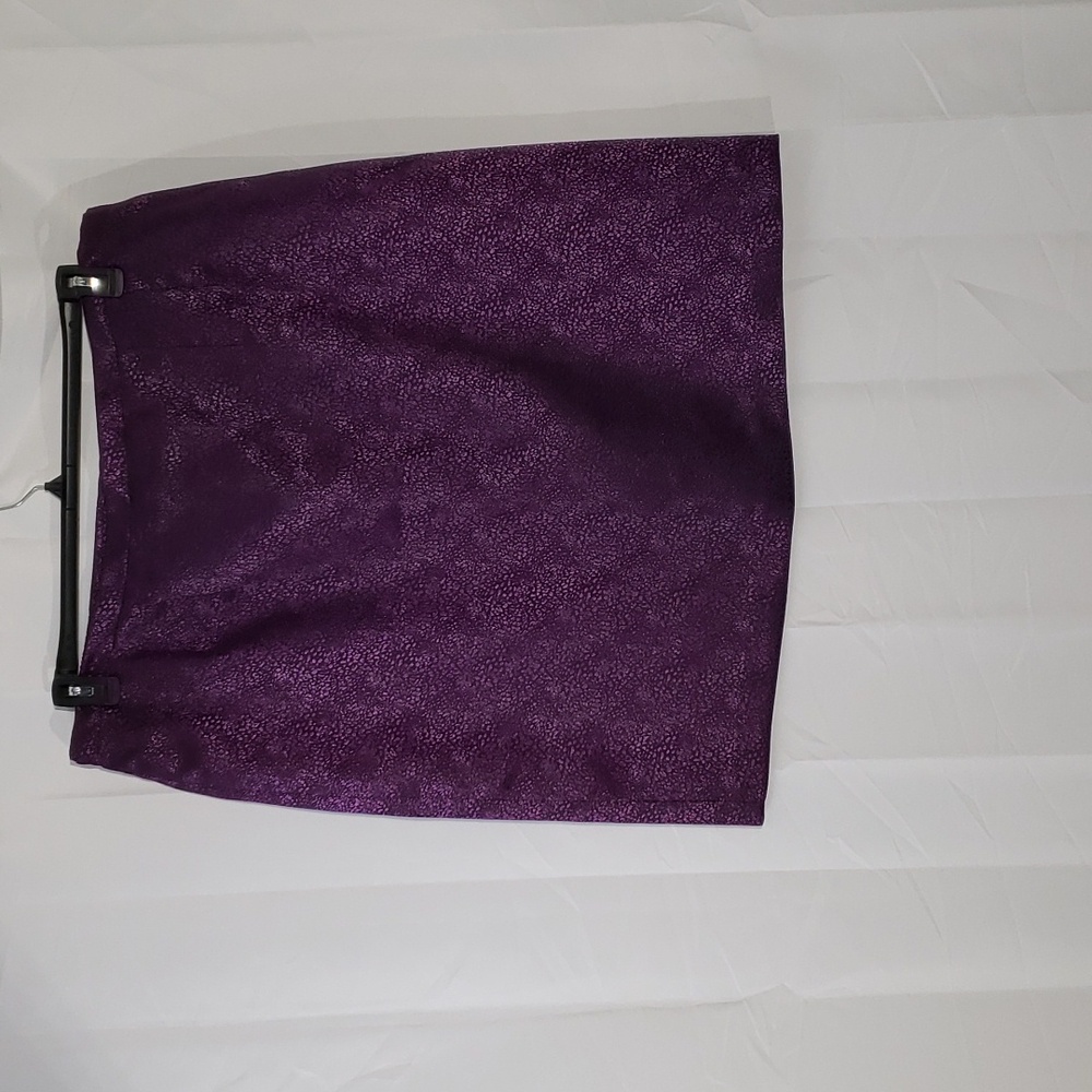 2 piece suit purple metallic blazer&skirt set size 22W. - Picture 6 of 13